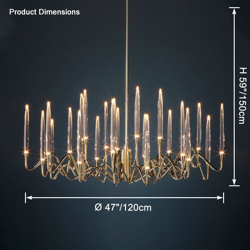 Merlin Crystal Candlestick Chandelier