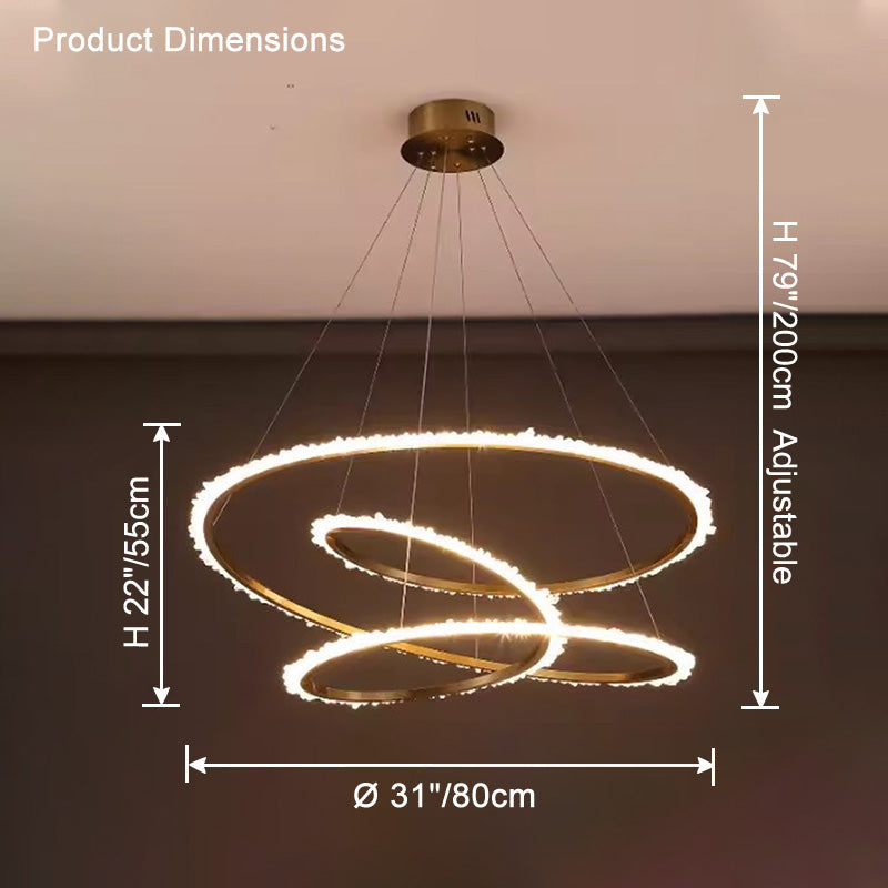 Merlin Crystal Infinity Chandelier