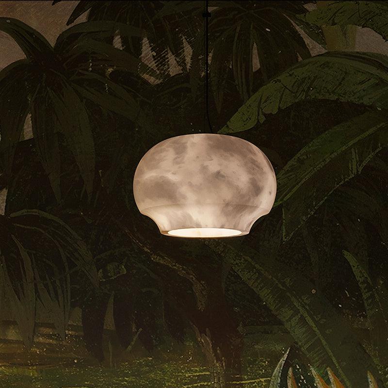 Merlin Eamon Alabaster Pendant Light, Modern Kitchen Lighting