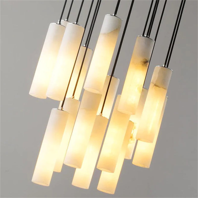 Merlin Eudora Alabaster Modern Pendant Light For Foyer And Staircase Area