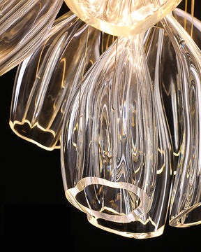 Merlin Flower Glass Foyer Chandelier