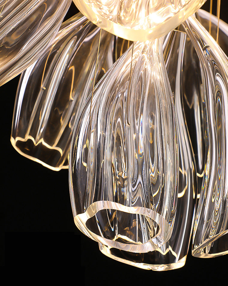 Merlin Flower Glass Foyer Chandelier