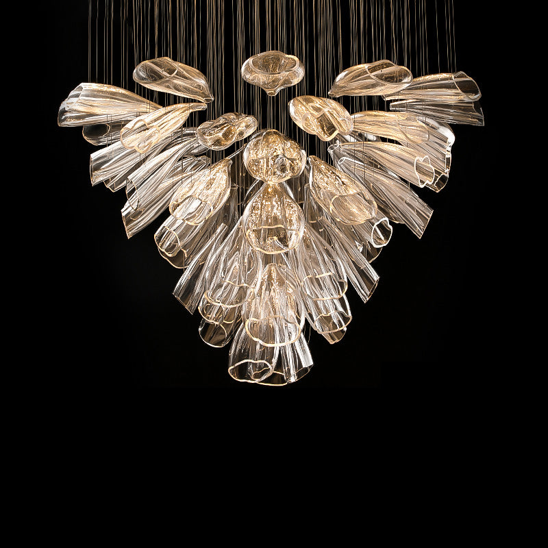 Merlin Flower Glass Foyer Chandelier