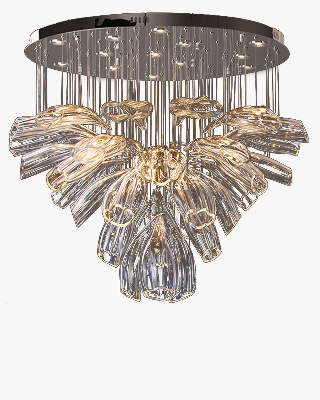 Merlin Flower Glass Foyer Chandelier