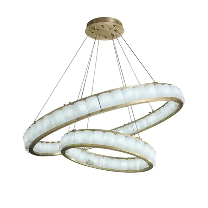 Merlin Gina Alabaster Circle Round Pendent Light, Galaxy Pendant Light
