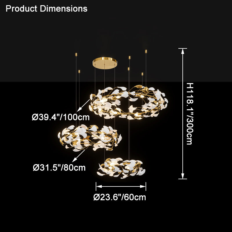 Merlin Gingko Circular Chandelier