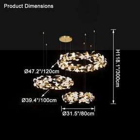 Merlin Gingko Circular Chandelier