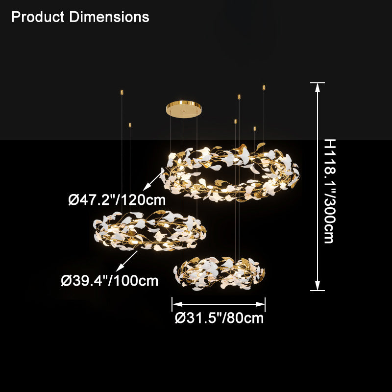 Merlin Gingko Circular Chandelier