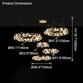 Merlin Gingko Circular Chandelier