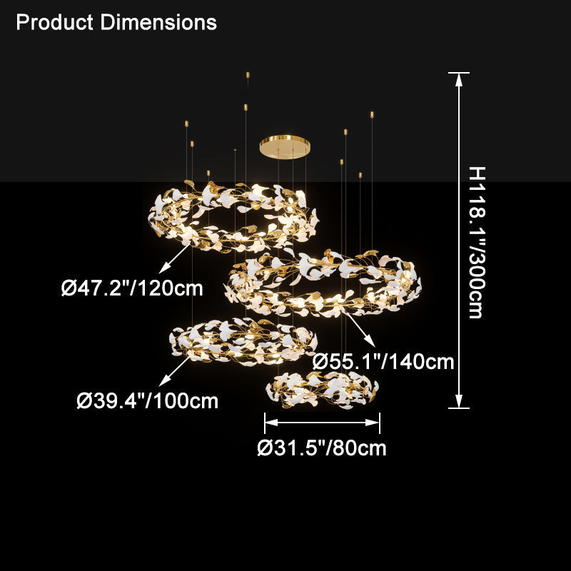 Merlin Gingko Circular Chandelier