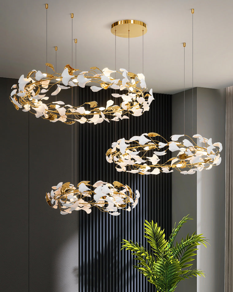 Merlin Gingko Circular Chandelier