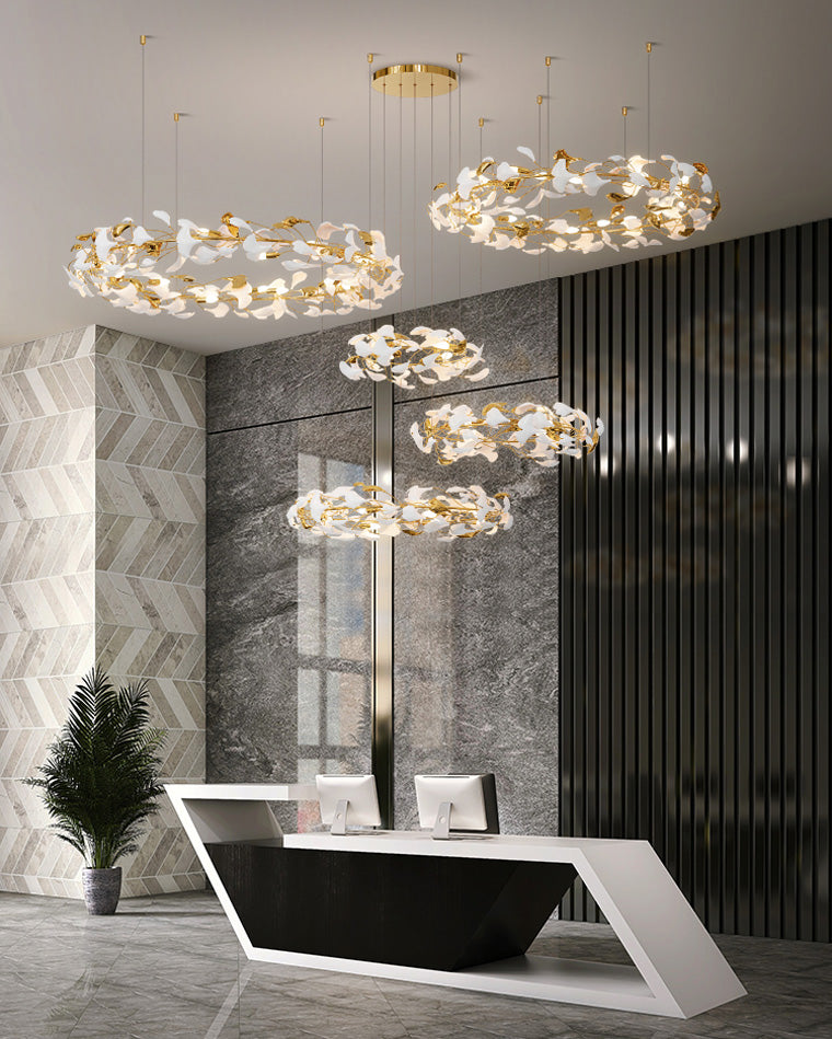 Merlin Gingko Circular Chandelier