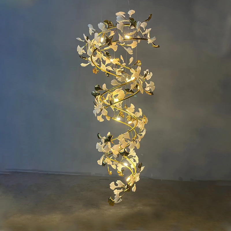 Merlin Gingko Spiral Chandelier