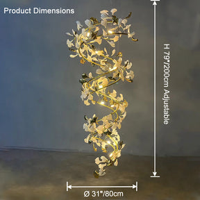 Merlin Gingko Spiral Chandelier