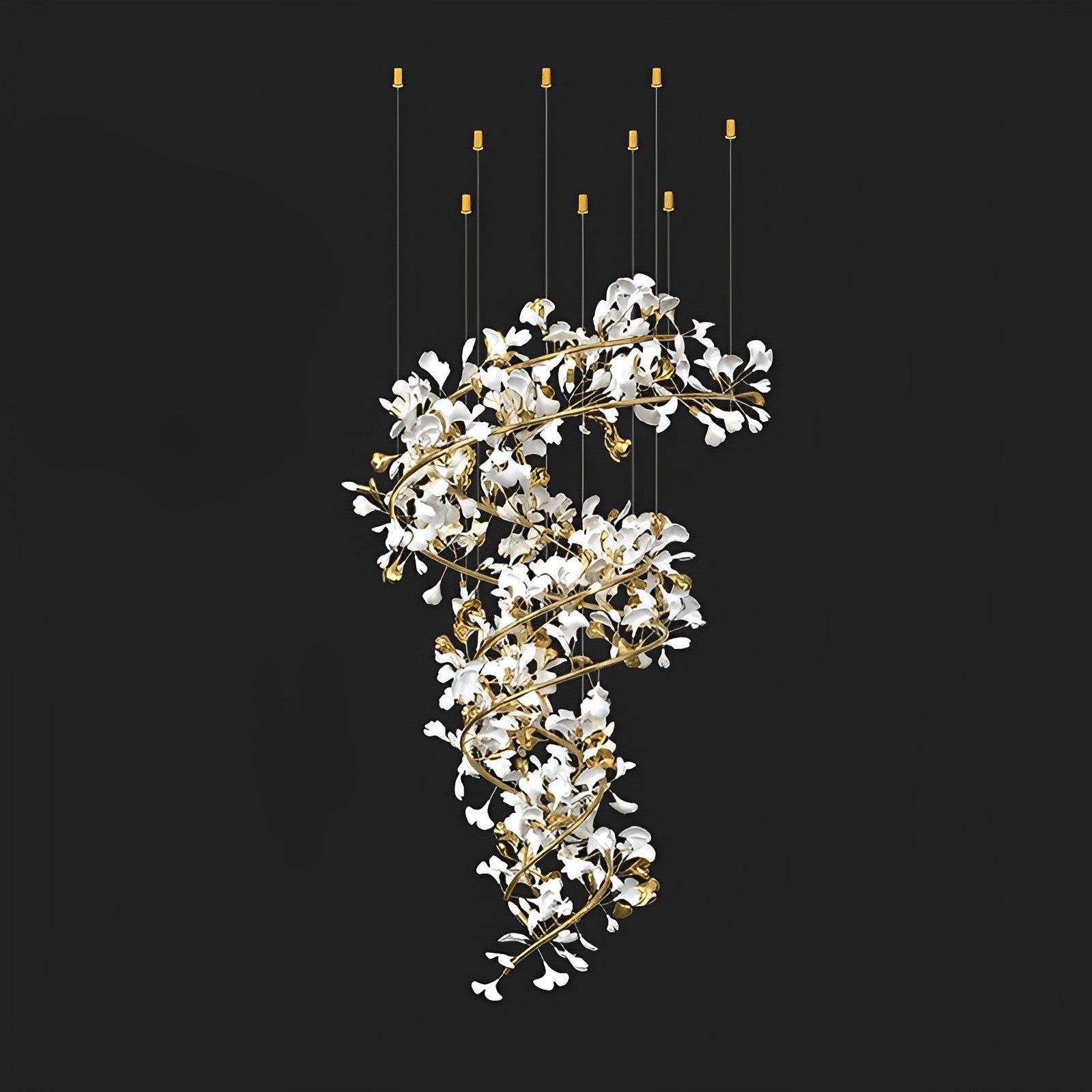 Merlin Gingko Spiral Chandelier