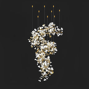 Merlin Gingko Spiral Chandelier