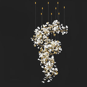 Merlin Gingko Spiral Chandelier