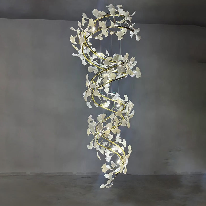 Merlin Gingko Spiral Chandelier