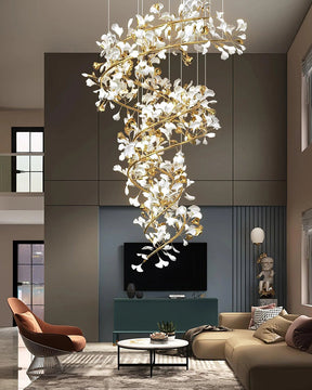 Merlin Gingko Spiral Chandelier