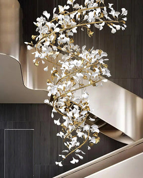 Merlin Gingko Spiral Chandelier
