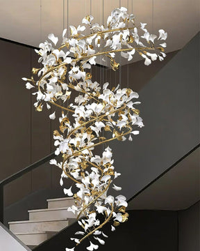 Merlin Gingko Spiral Chandelier