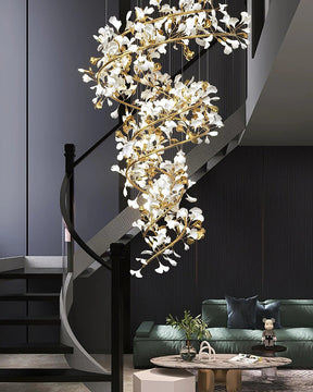 Merlin Gingko Spiral Chandelier