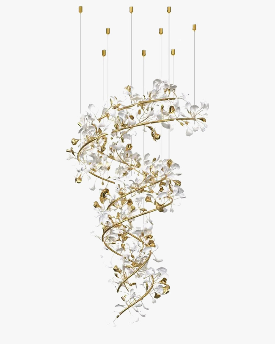 Merlin Gingko Spiral Chandelier