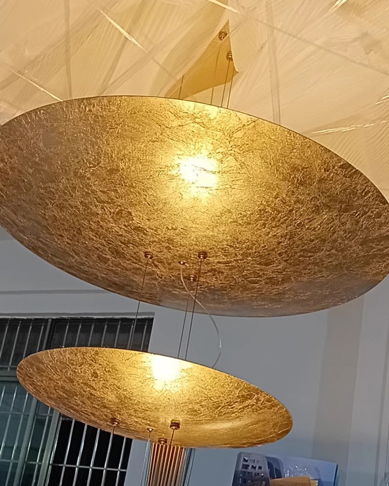Merlin Gold Tiered Discs Chandelier