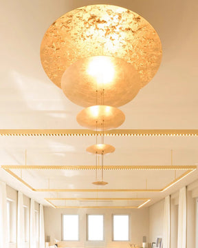 Merlin Gold Tiered Discs Chandelier
