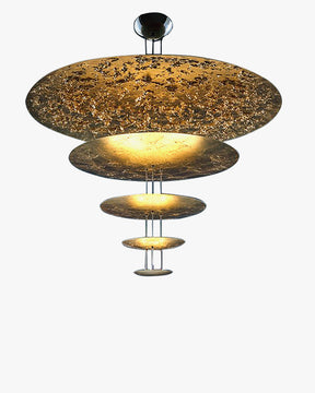 Merlin Gold Tiered Discs Chandelier