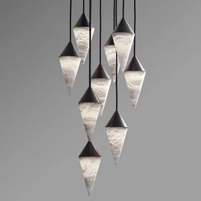 Merlin Hannah Alabaster Chandelier, Upscale Chandelier Lighting