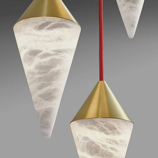 Merlin Hannah Alabaster Chandelier, Upscale Chandelier Lighting