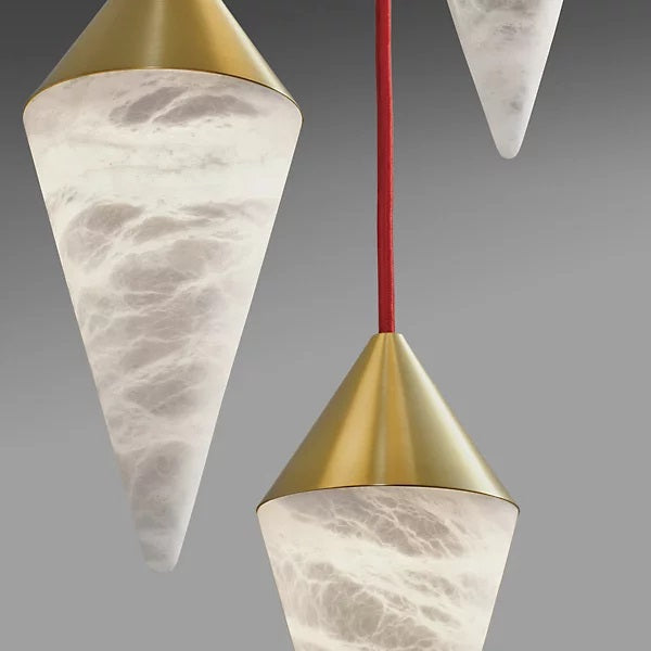 Merlin Hannah Alabaster Chandelier, Upscale Chandelier Lighting