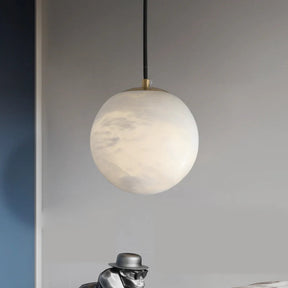 Merlin Hansa Alabaster Ball Pendant Light, Island Mini Pendant Light