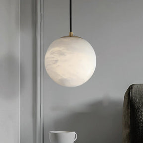 Merlin Hansa Alabaster Ball Pendant Light, Island Mini Pendant Light