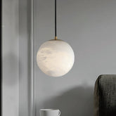 Merlin Hansa Alabaster Ball Pendant Light, Island Mini Pendant Light