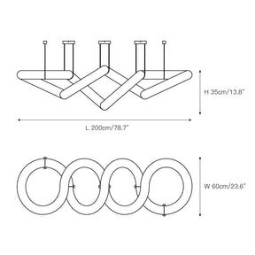 Merlin Infinity Massive Alabaster Chandelier