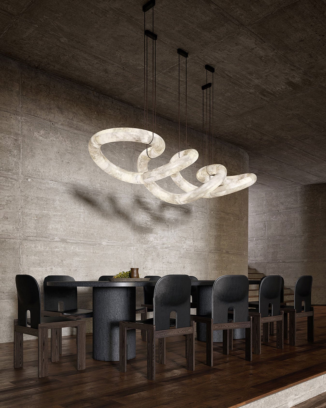 Merlin Infinity Massive Alabaster Chandelier