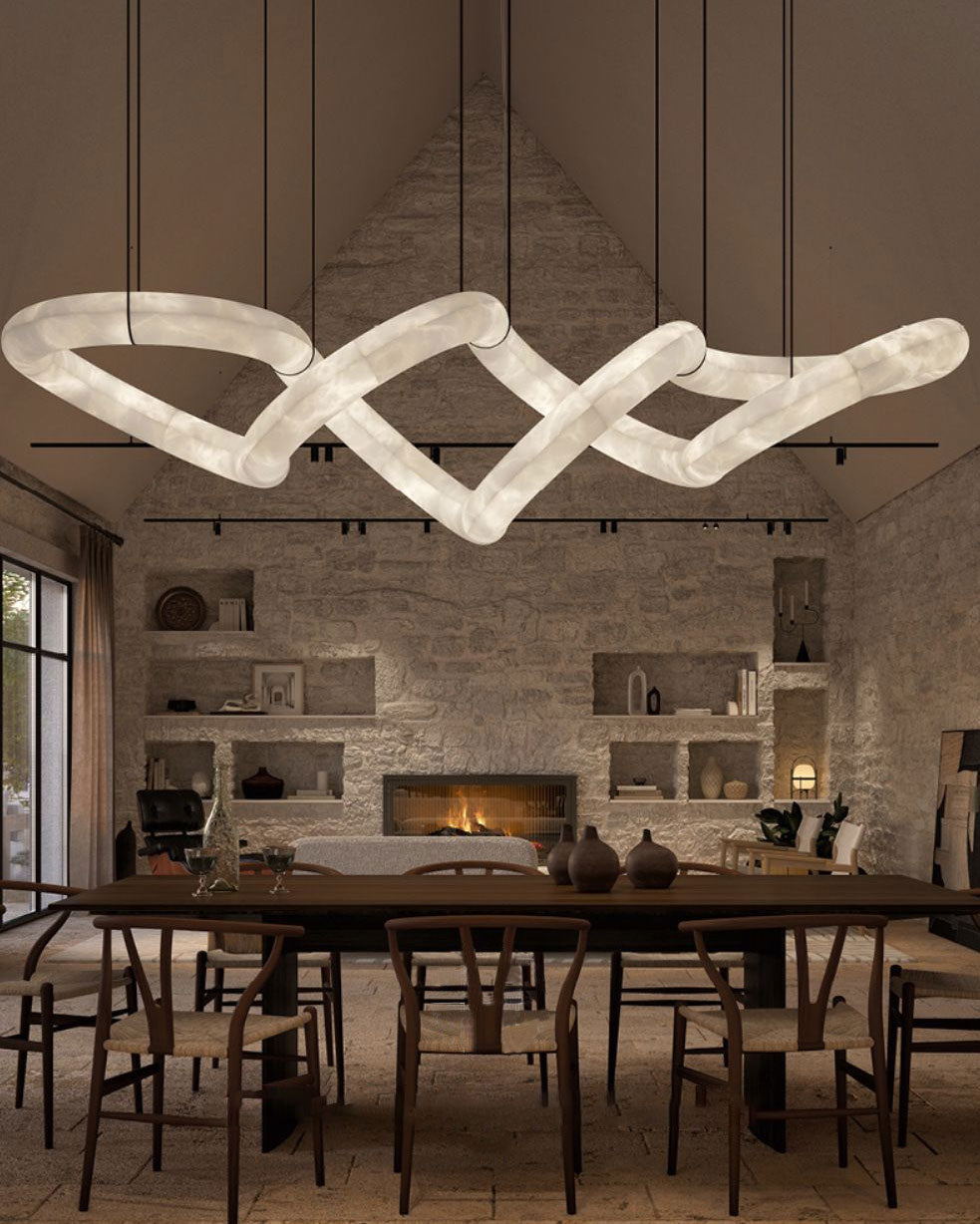 Merlin Infinity Massive Alabaster Chandelier