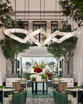 Merlin Infinity Massive Alabaster Chandelier