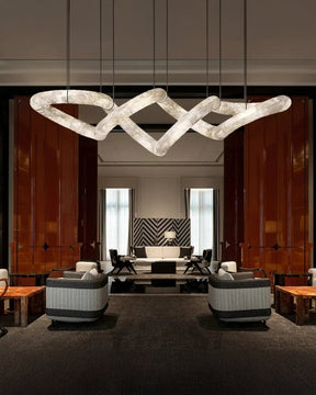 Merlin Infinity Massive Alabaster Chandelier