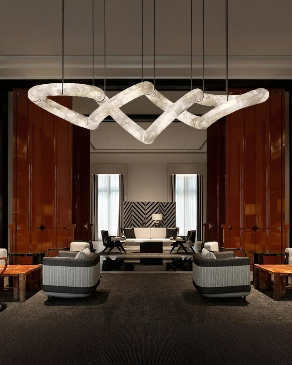 Merlin Infinity Massive Alabaster Chandelier