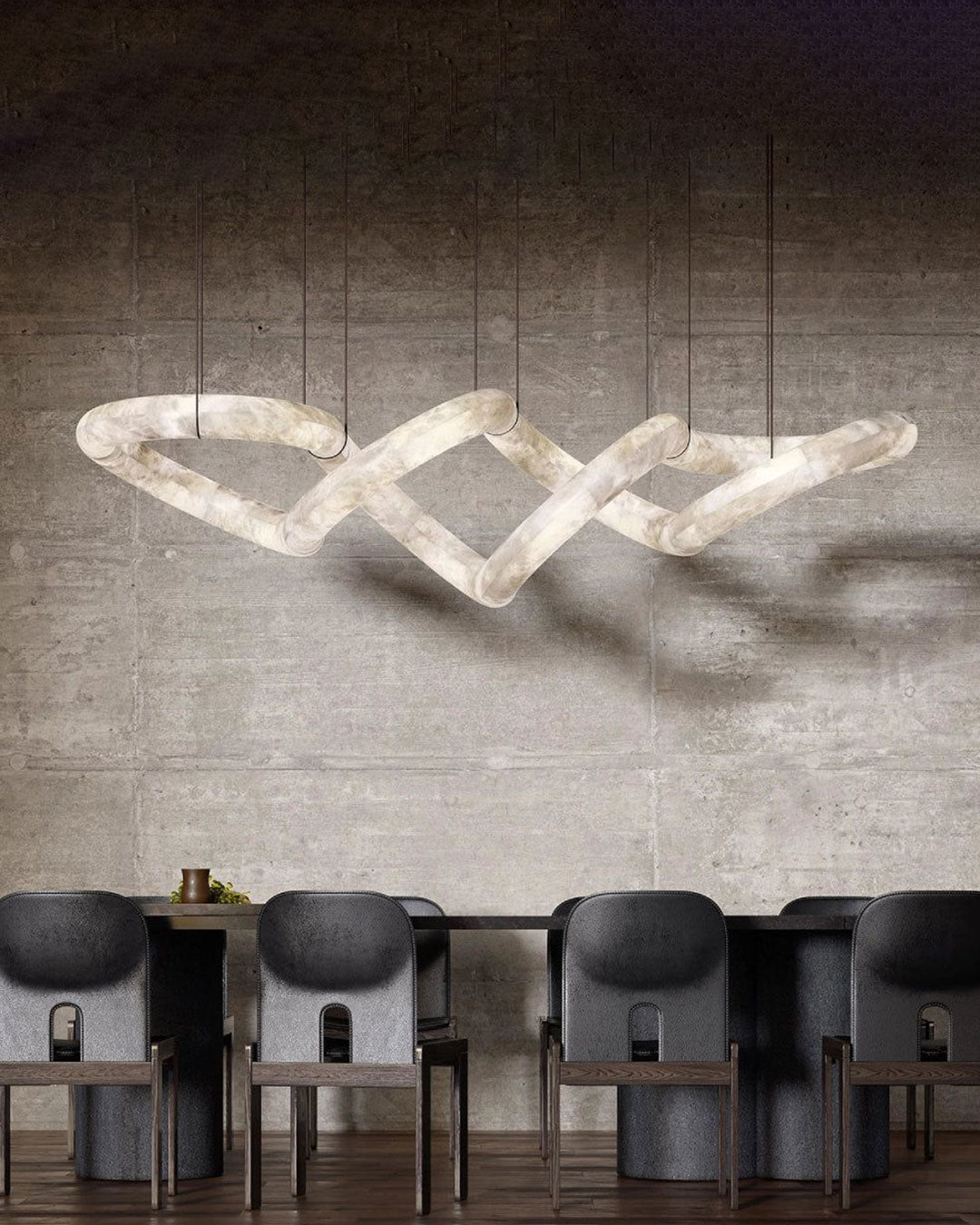 Merlin Infinity Massive Alabaster Chandelier