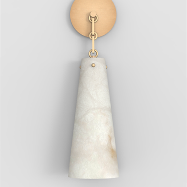 Merlin Javad Alabaster Wall Sconce, Designer Wall Lights