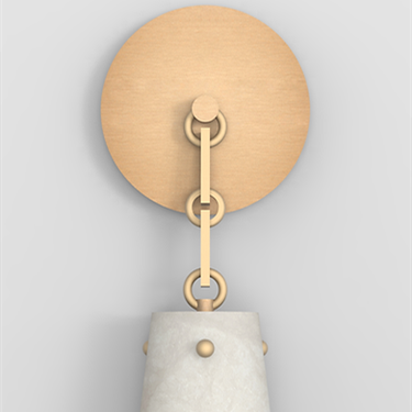 Merlin Javad Alabaster Wall Sconce, Designer Wall Lights