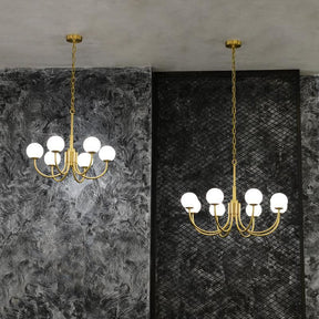 Merlin Labster Modern Antique Brass Chandelier