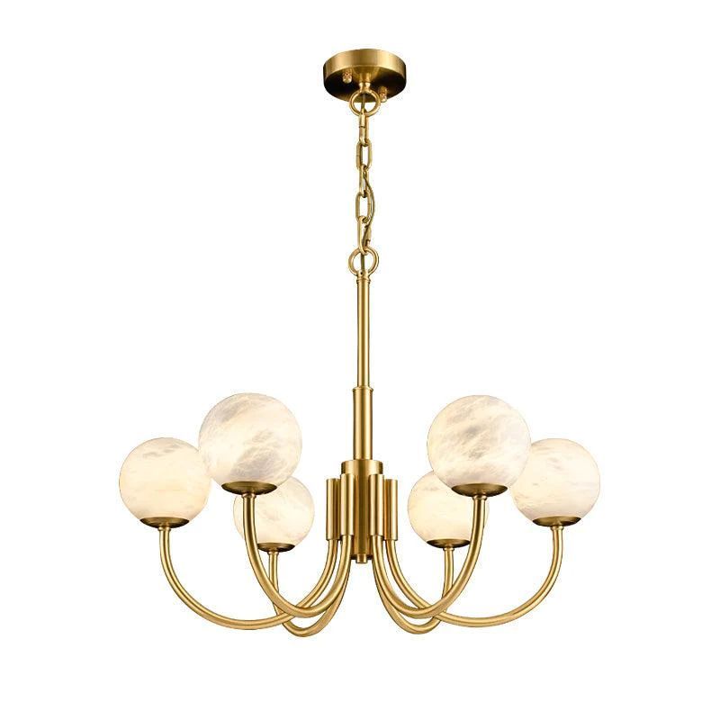 Merlin Labster Modern Antique Brass Chandelier