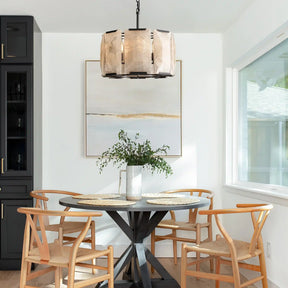 Charles Multicurve Calcite Round Chandelier, Modern Illuminate Lamp for Living Room