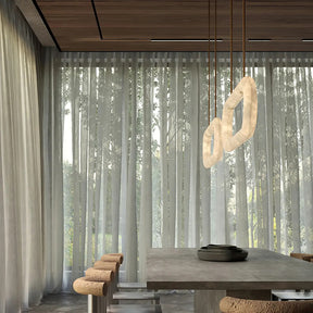 Merlin Lamps Circle Alabaster Chandelier