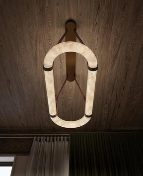 Merlin Lamps Circle Alabaster Chandelier